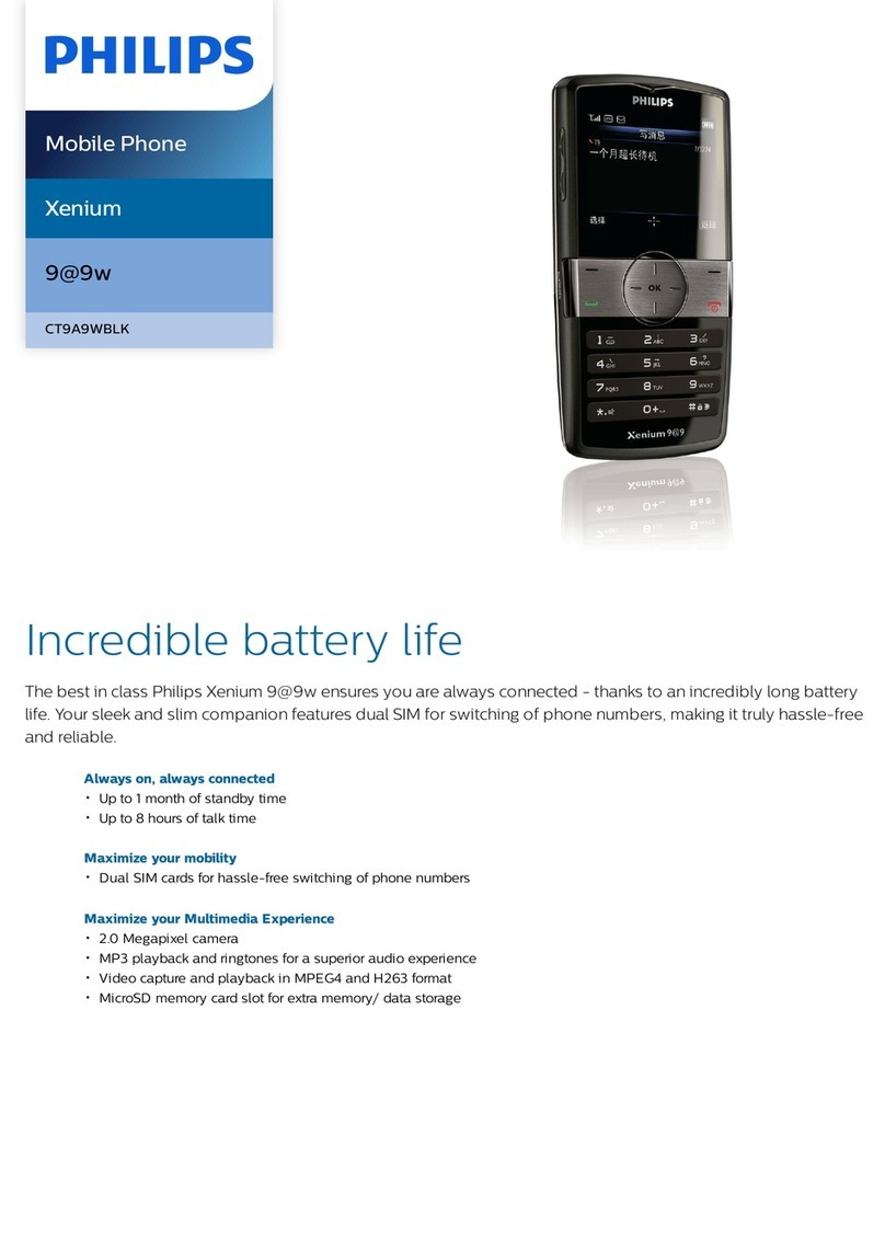 Philips Xenium CT9A9WBLK/40 User manual