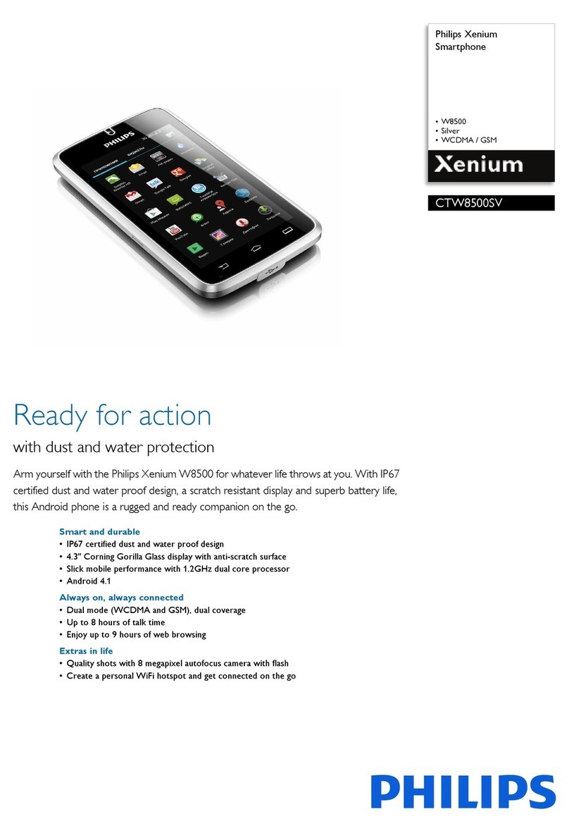 Philips Xenium CTW8500SV/00 User manual