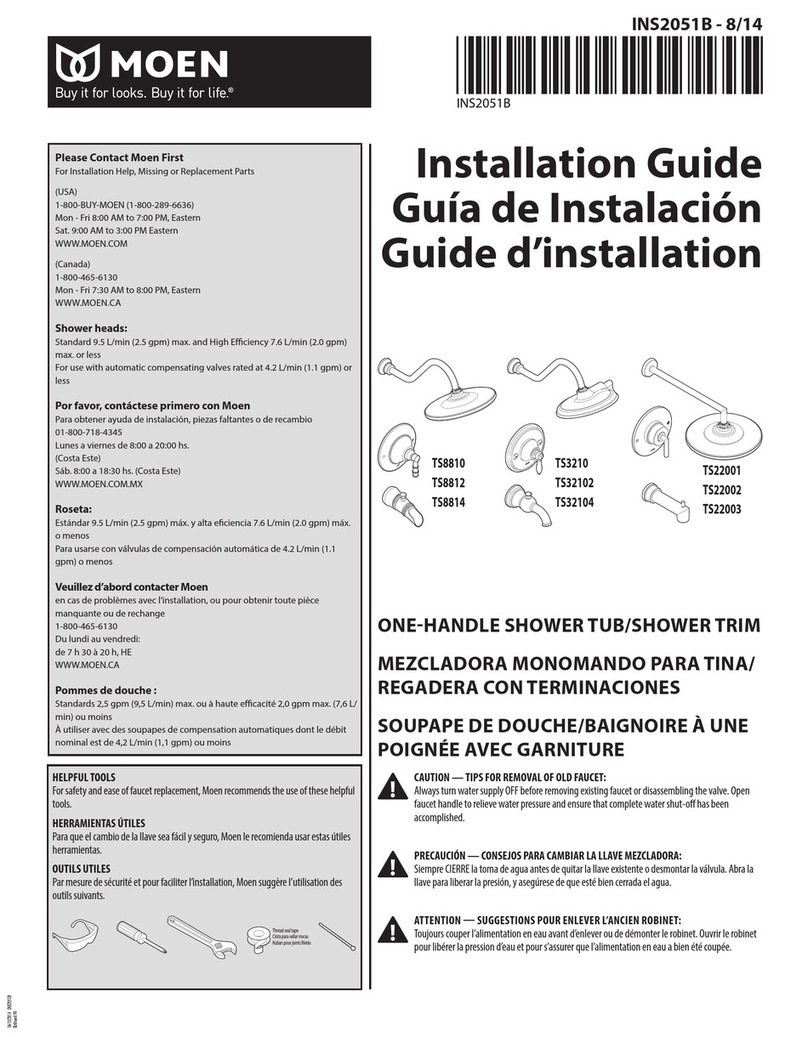 Moen TS8810 User manual