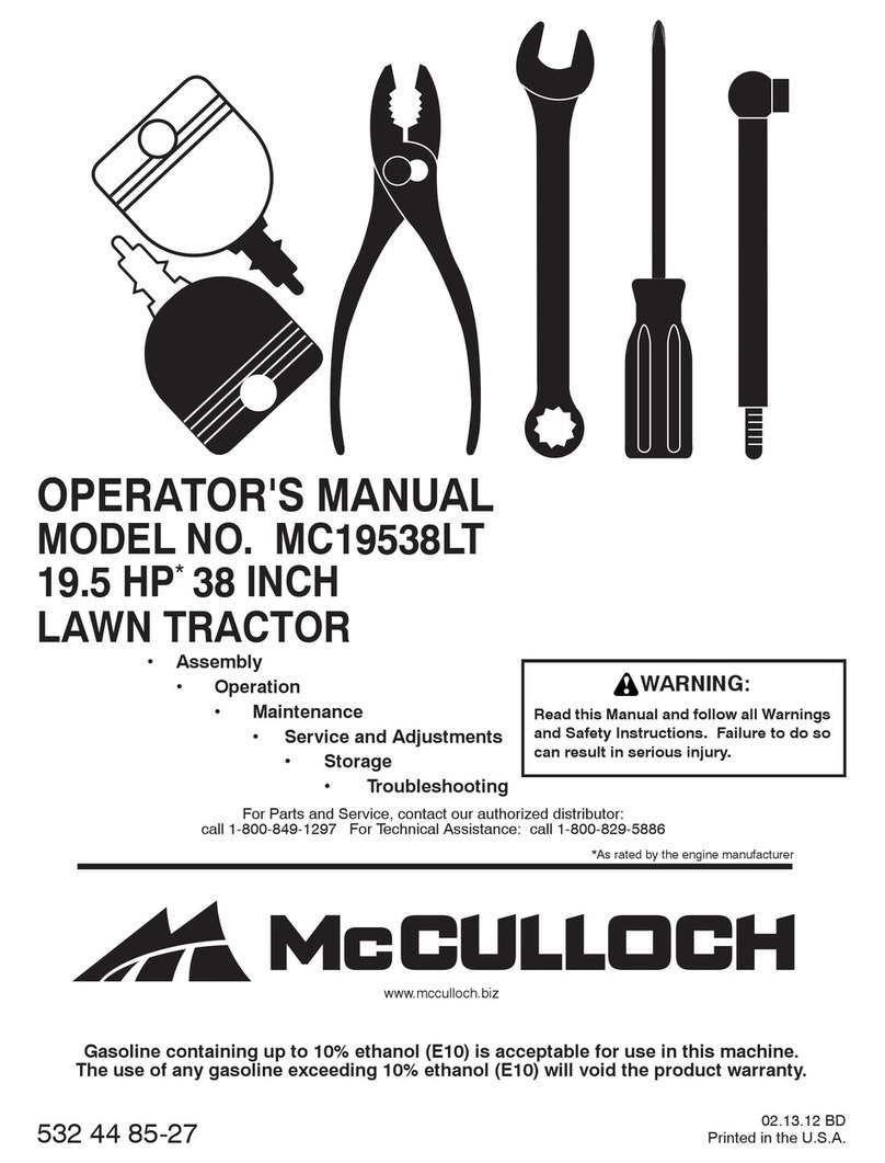McCulloch MC19538LT Operator's manual