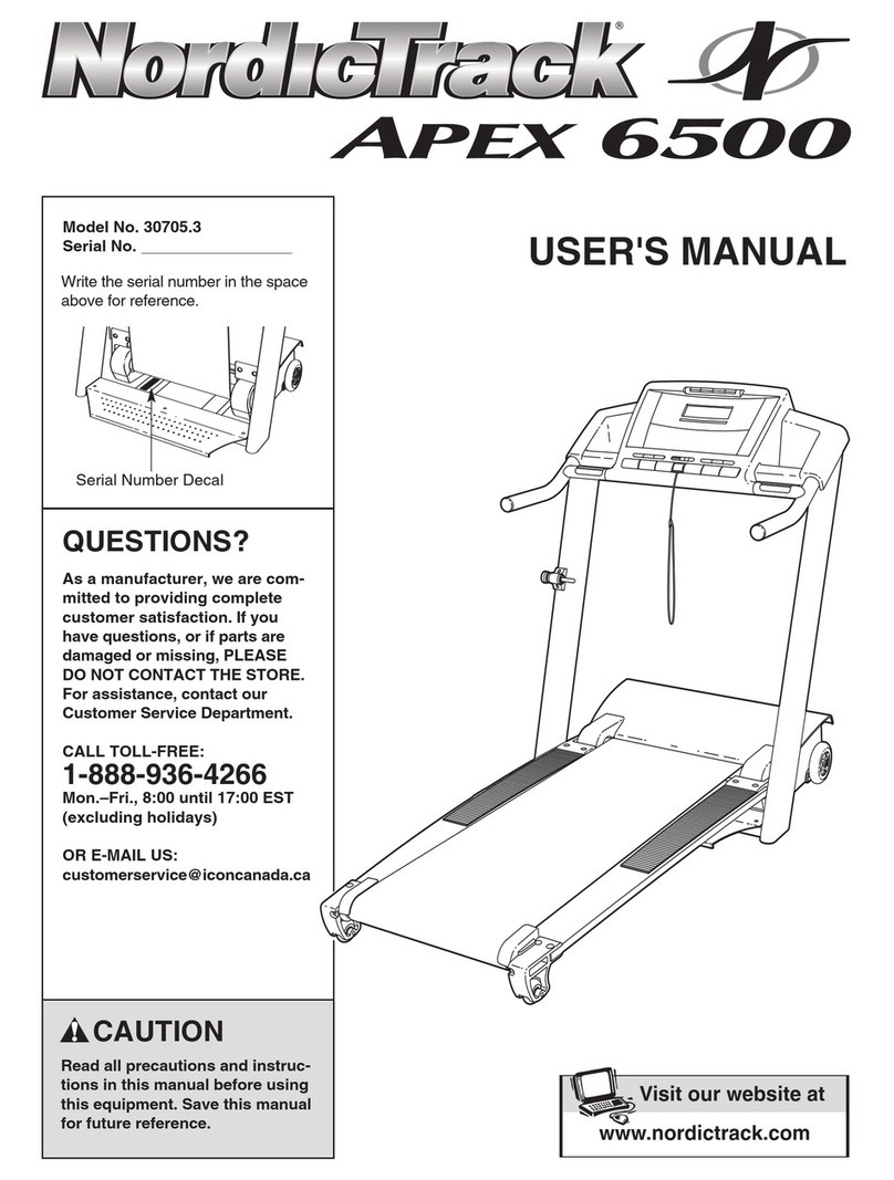 NordicTrack Apex 6500 30705.3 user manual