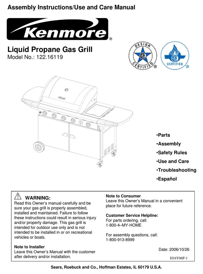 Kenmore 122.16119 Assembly instructions/use and care manual Kenmore 122.16119 Assembly instructions/use and care manual