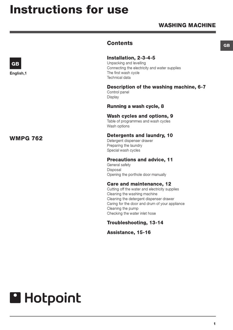Indesit WMPG 762 User manual
