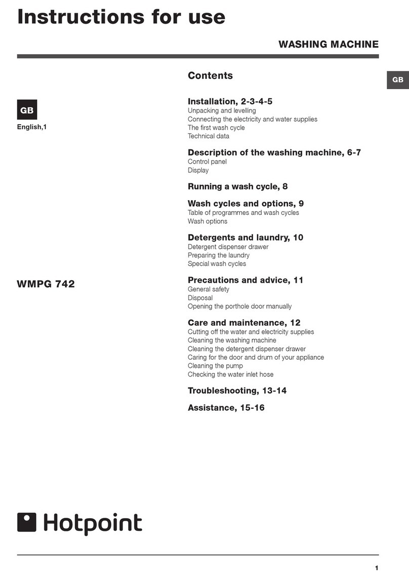 Indesit WMPG 742 Instructions for use