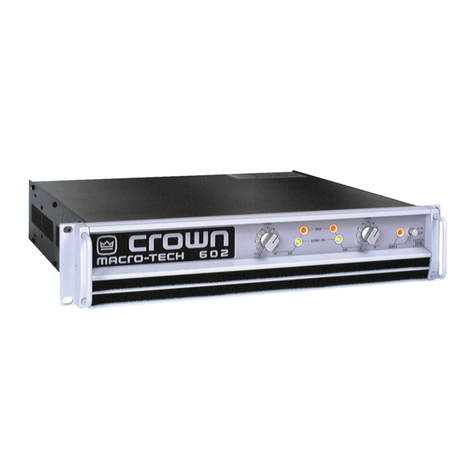 Crown Macro-Tech 602, Macro-Tech 1202 User manual