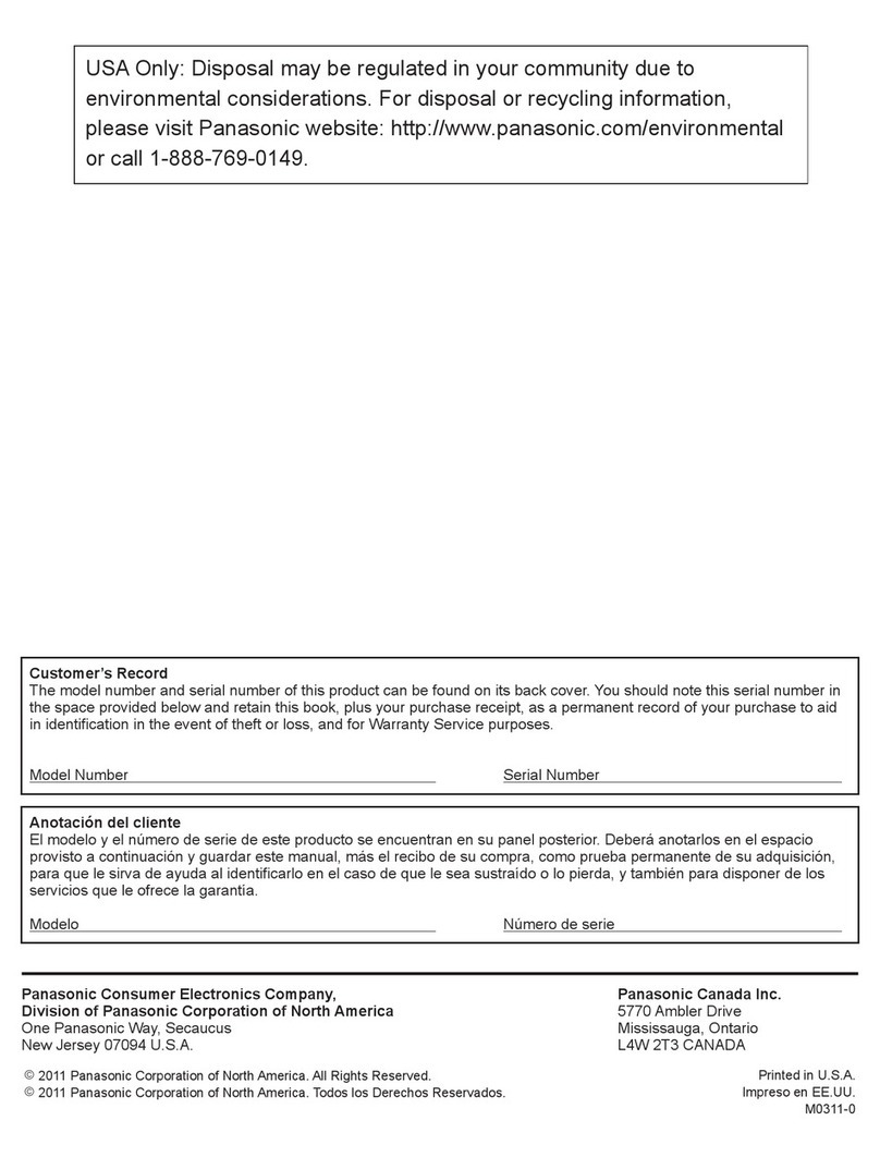 Panasonic Viera TC-P60GT30 User manual Panasonic Viera TC-P60GT30 User manual