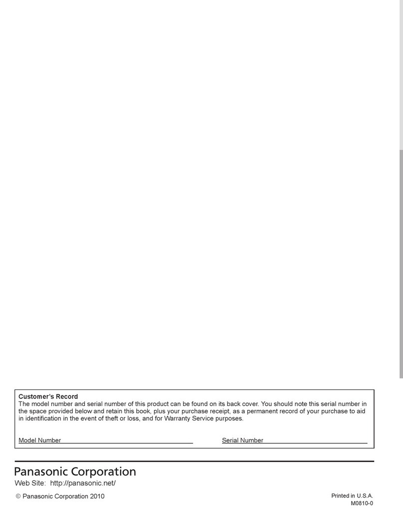 Panasonic Viera TC-P42GT25X User manual