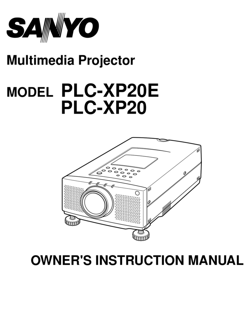 Sanyo PLC-XP20E Setup guide