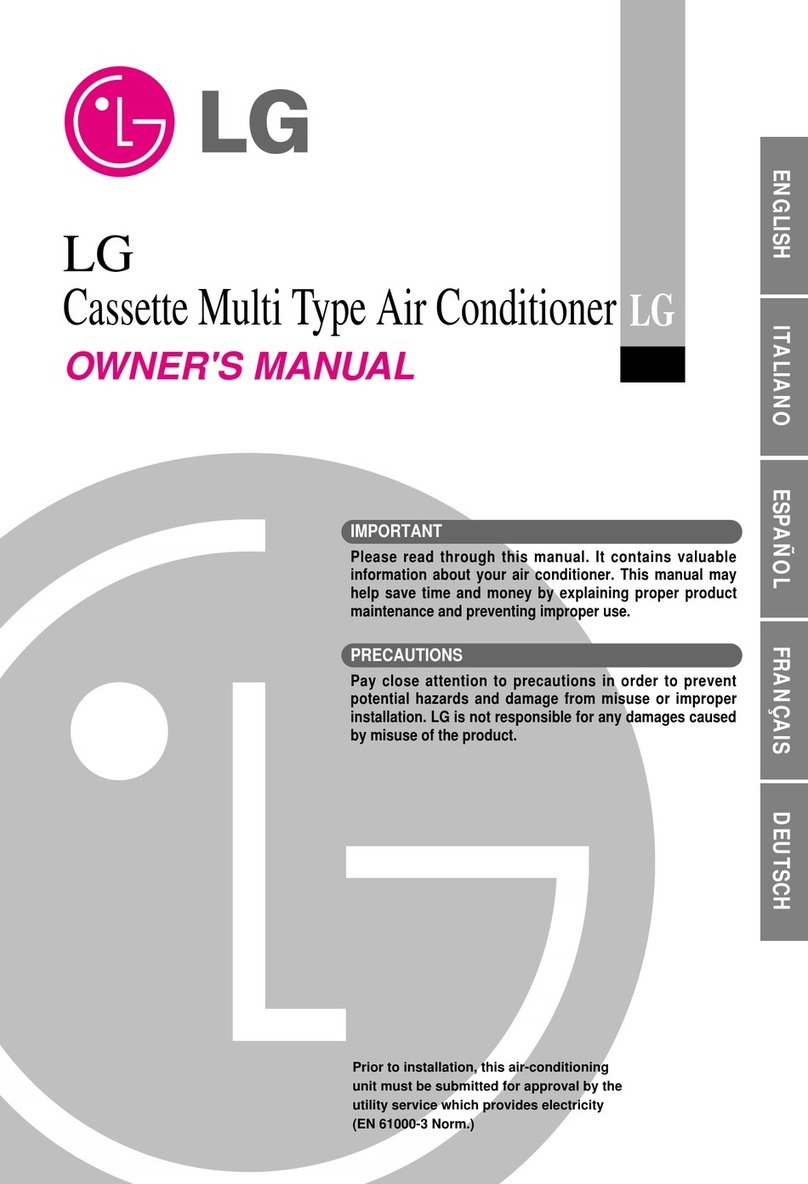 LG Cassette Multi Type Air Conditioner User manual LG Cassette Multi Type Air Conditioner User manual