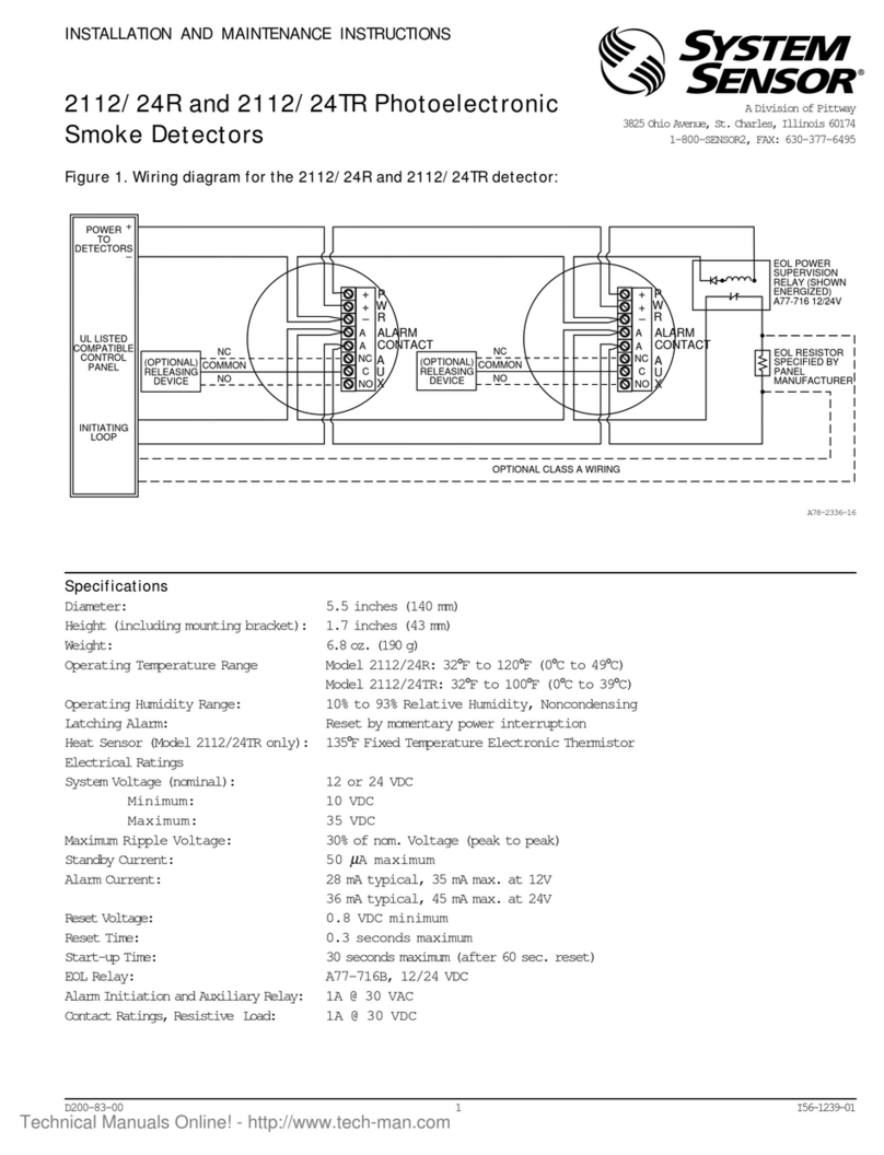 System Sensor 2112/24R User manual
