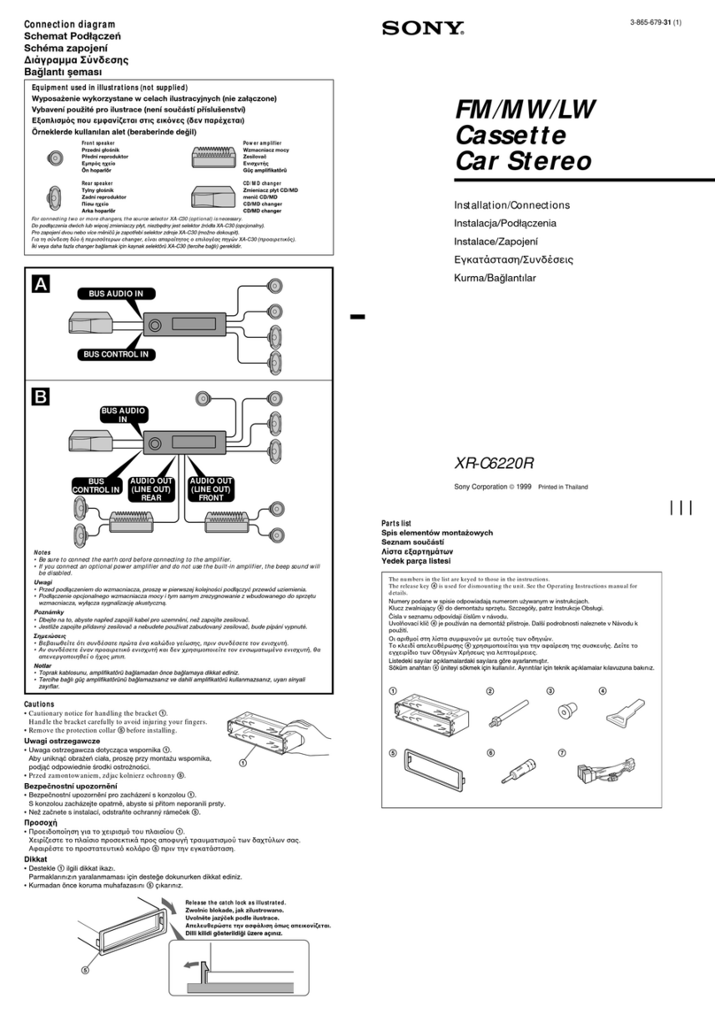Sony XR-C6220R Product guide Sony XR-C6220R Product guide