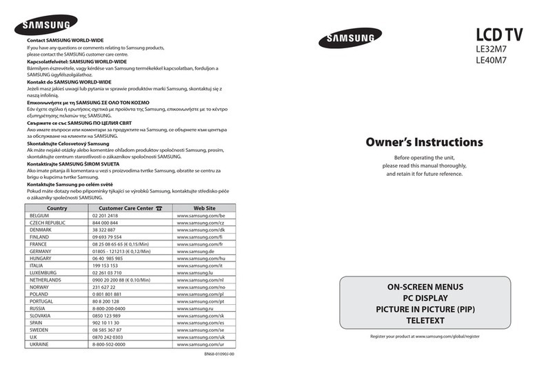 Samsung LE32M7 User manual
