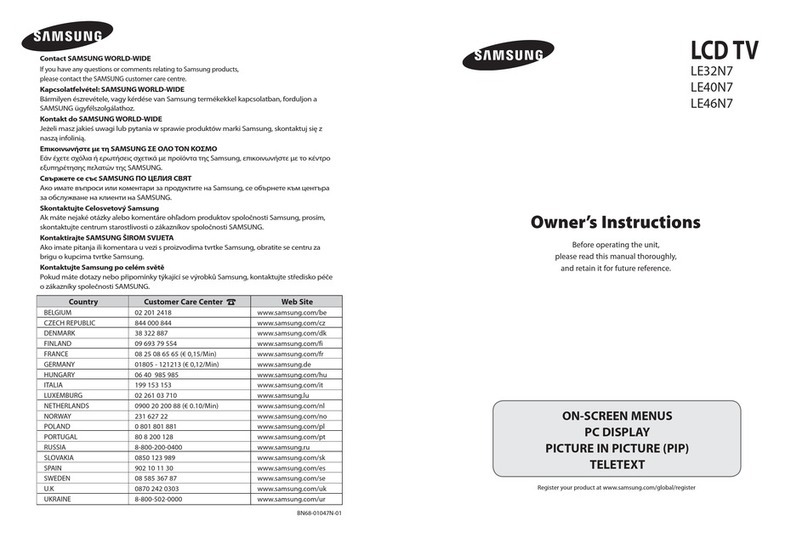Samsung LE32N7 User manual