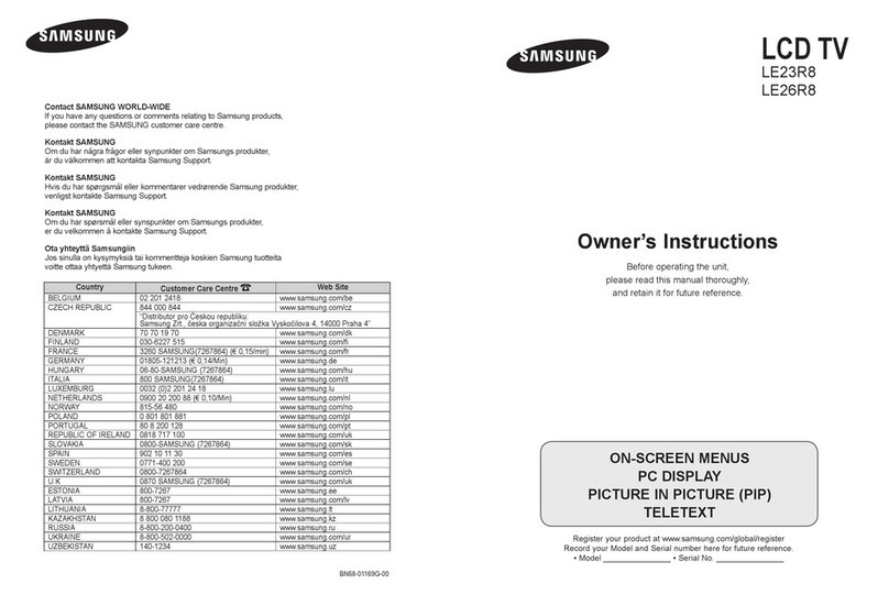 Samsung LE23R8 User manual