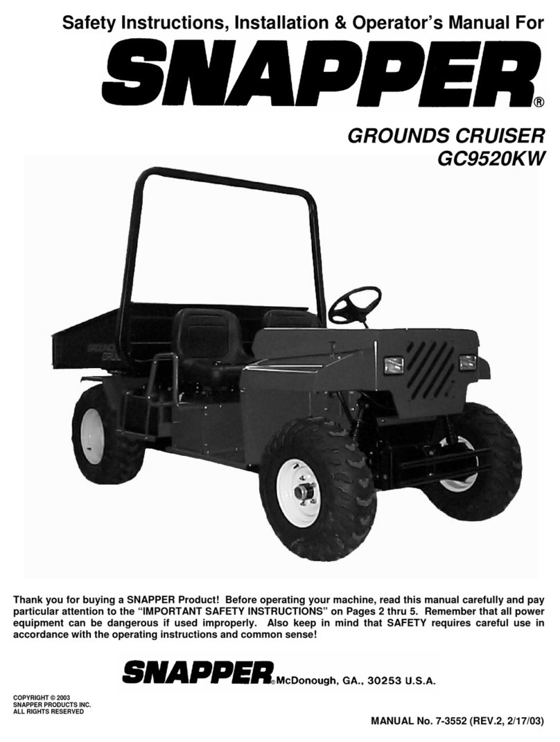 Snapper GROUNDS CRUISER GC9520KW User manual Snapper GROUNDS CRUISER GC9520KW User manual
