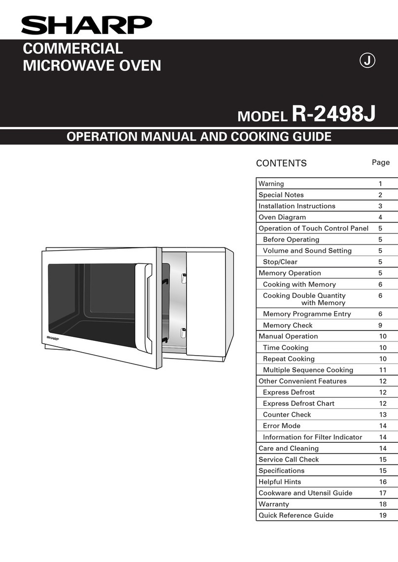 Sharp R-2498J Use and care manual