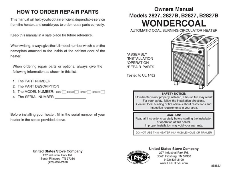 USSC Wondercoal 2827 User manual