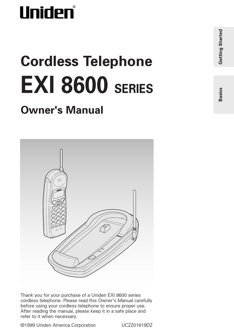 Uniden EXI 8600 SERIES User manual
