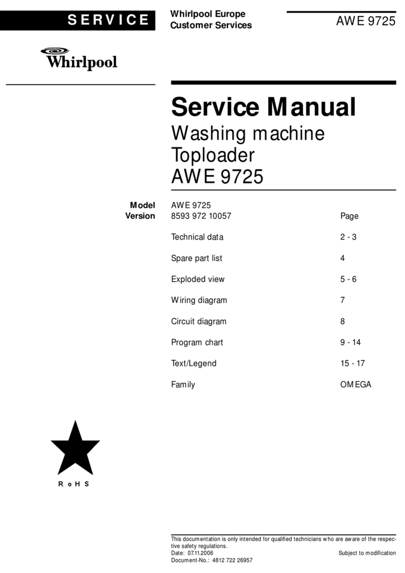 Whirlpool AWE 9725 Service manual