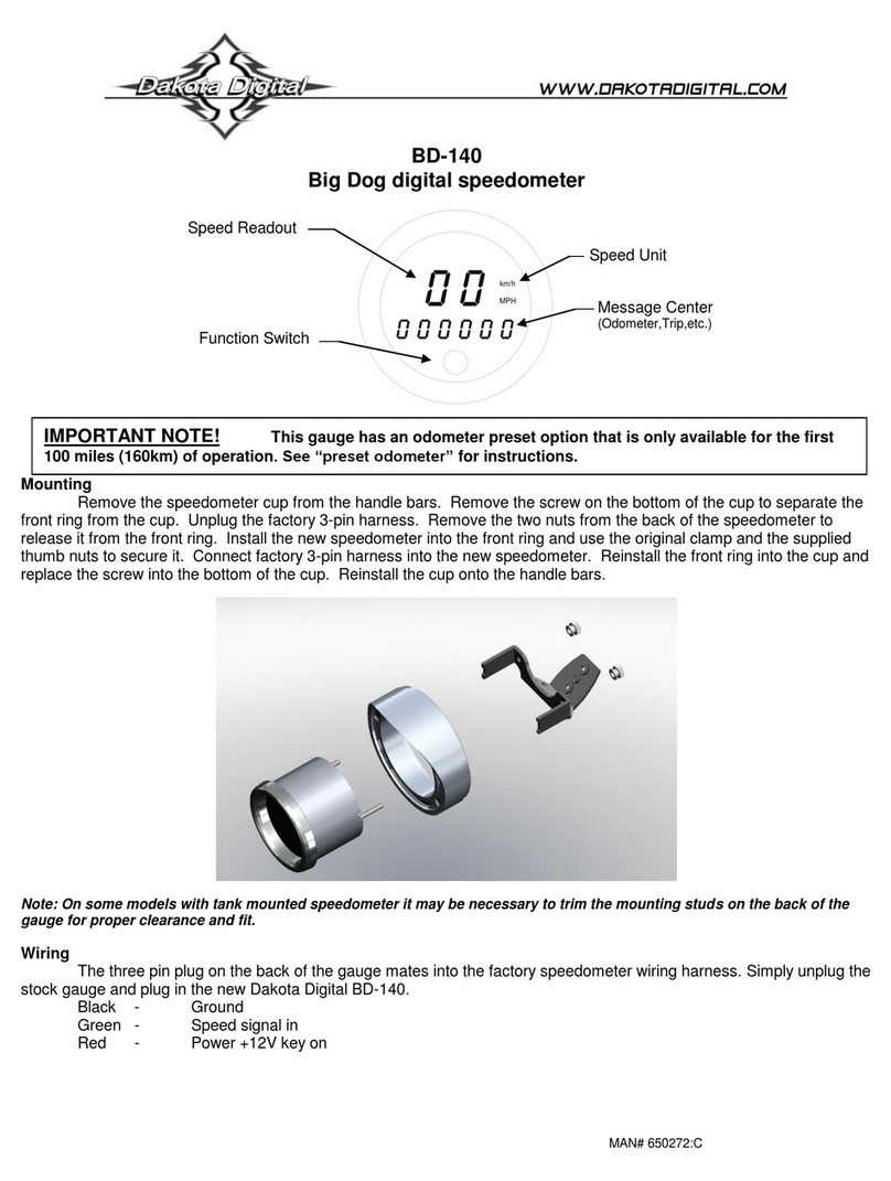 Dakota Digital BD-140 instructions