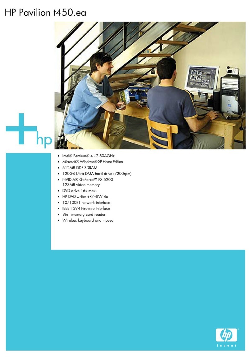 HP Pavilion t450.ea User manual