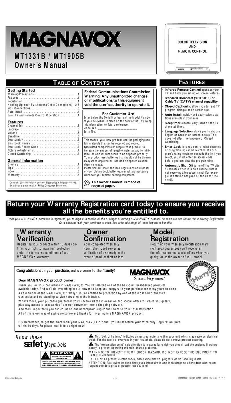 Magnavox MT1331B User manual