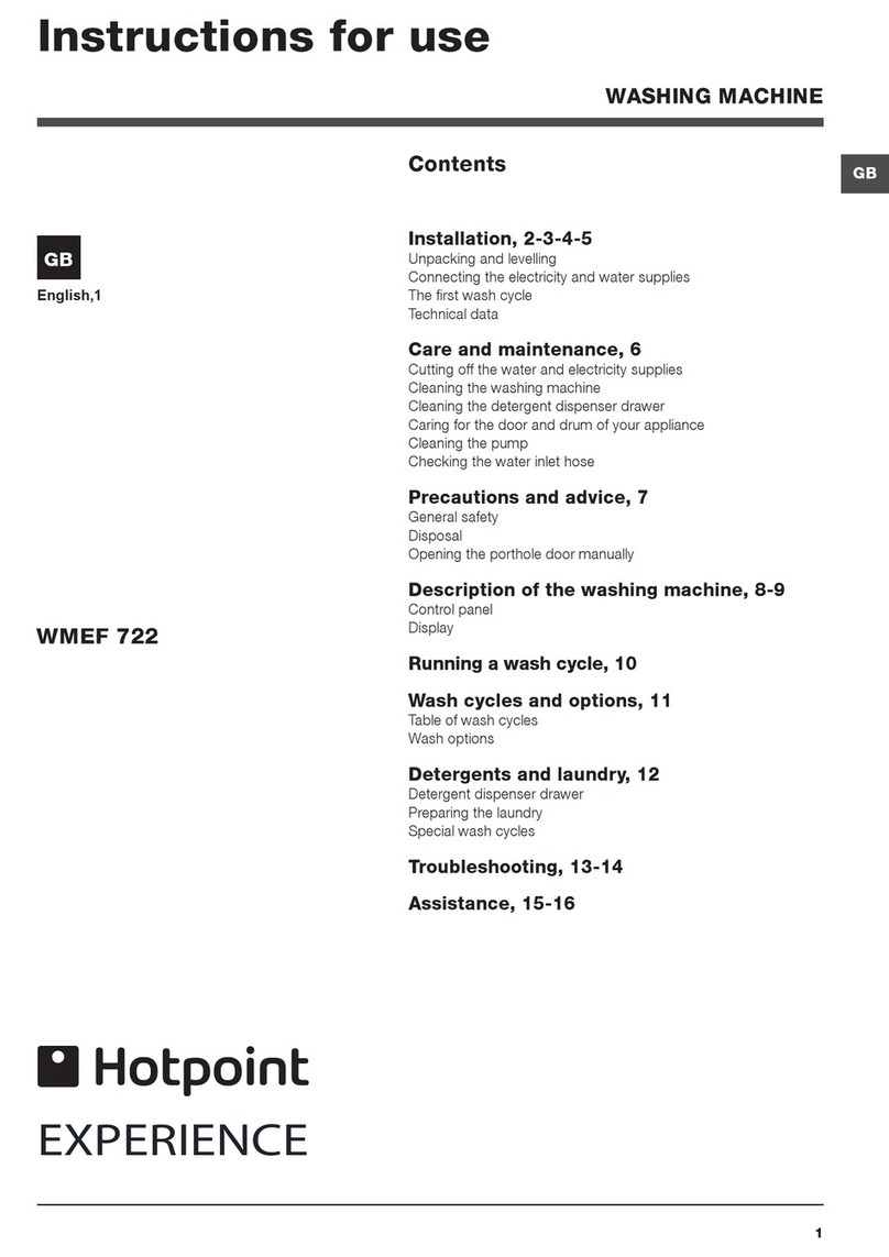 Hotpoint WMEF 722 Instructions for use
