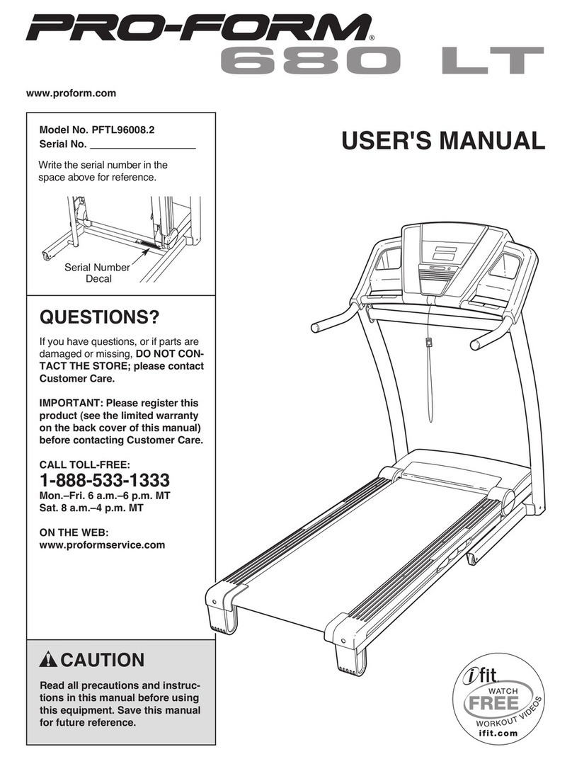 Pro-Form PFTL96008.2 User manual