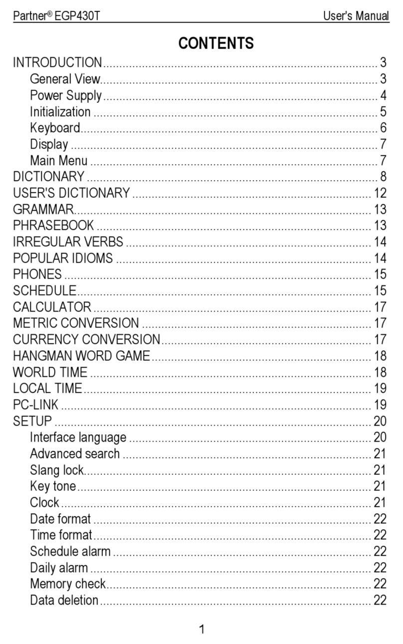 Ectaco Partner EGP430T user manual