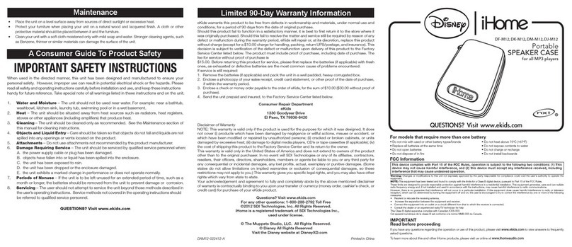 iHome DF-M12 Information