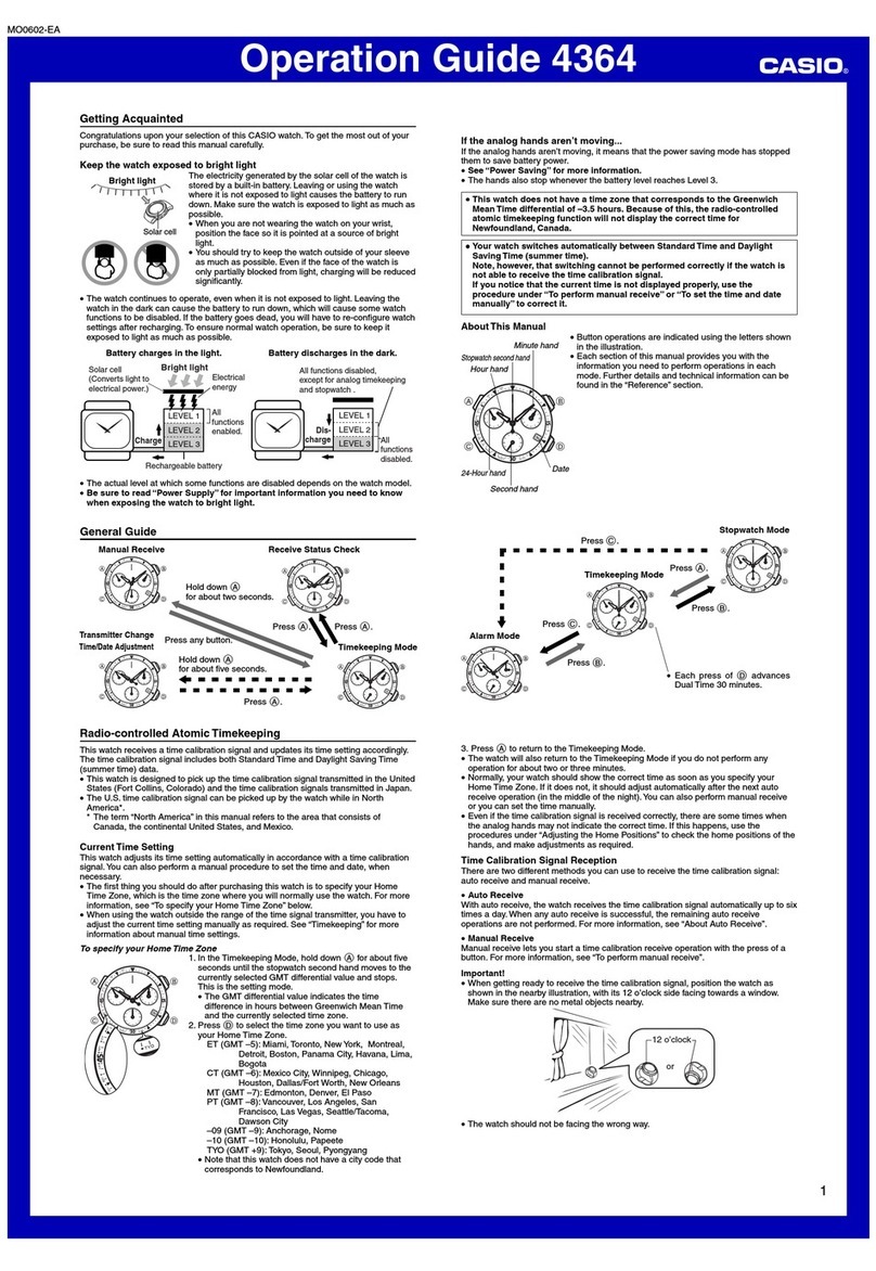 Casio 4364 User manual