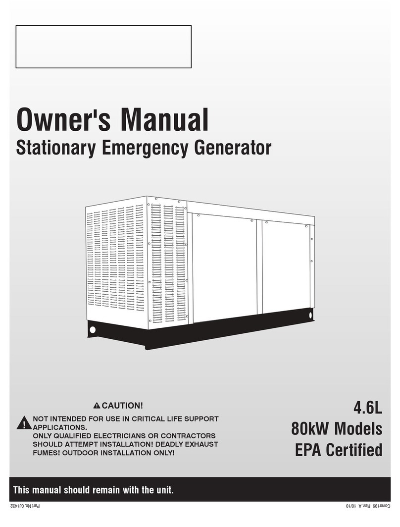 Generac Power Systems 4.6L User manual