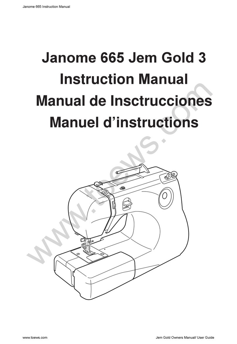 Janome 665 Jem Gold 3 instruction manual