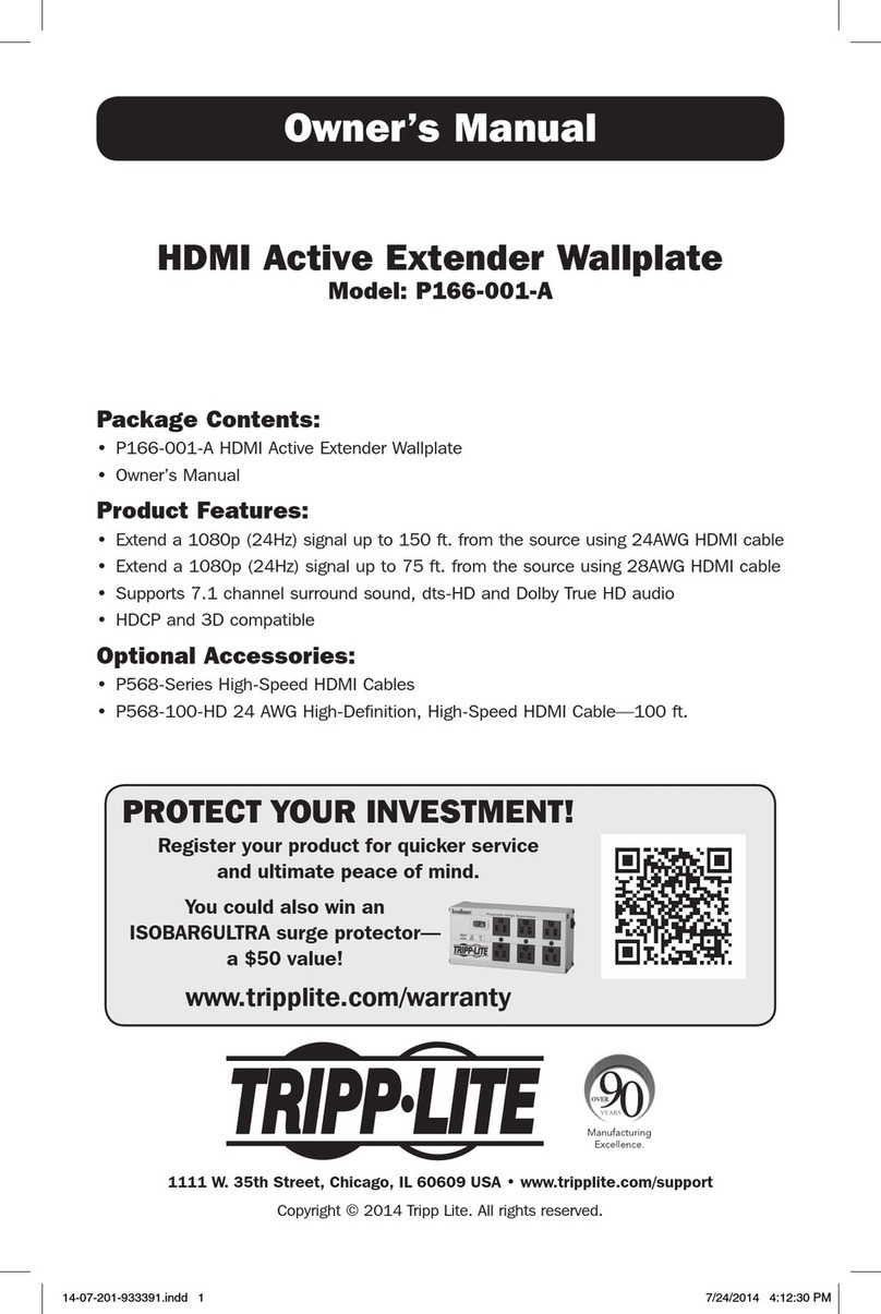Tripp Lite P166-001-A User manual