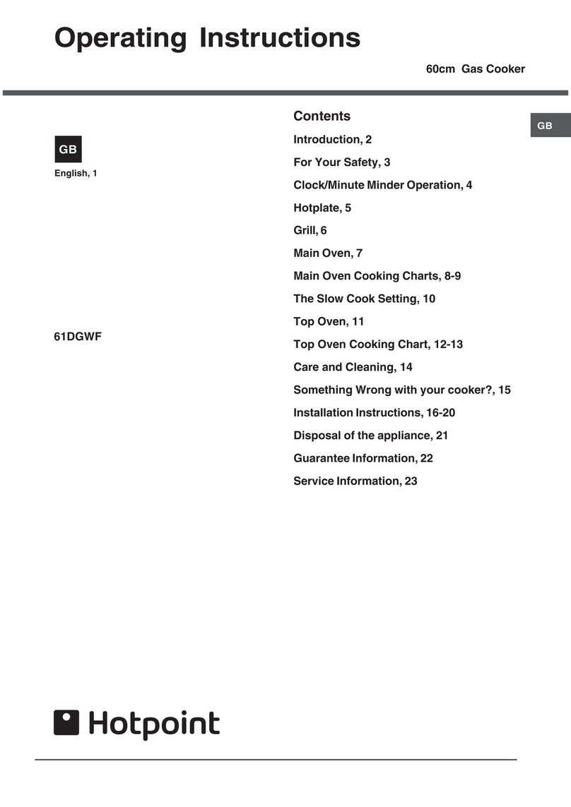 Hotpoint 61DGWF User manual