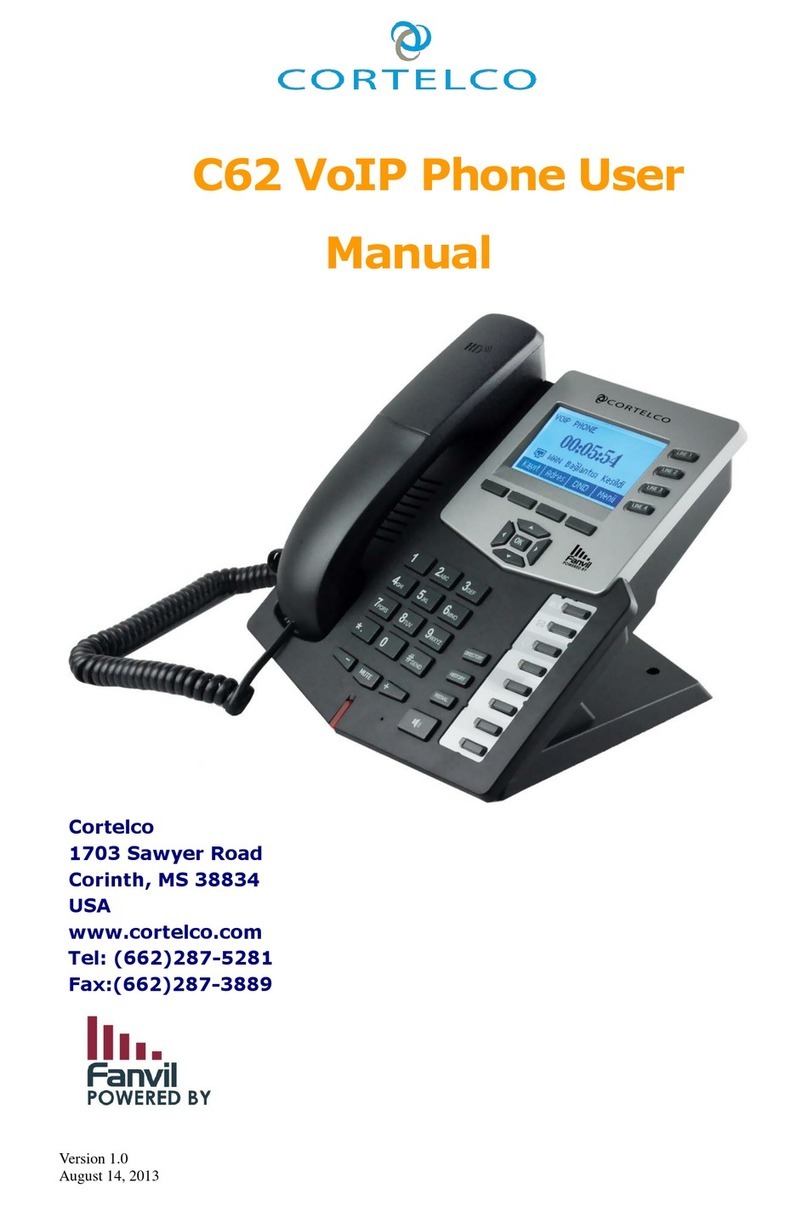 Cortelco C62 VoIP Phone User manual