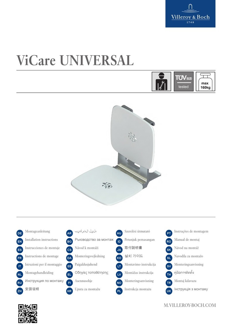 Villeroy & Boch ViCare UNIVERSAL 921701 68 installation instructions