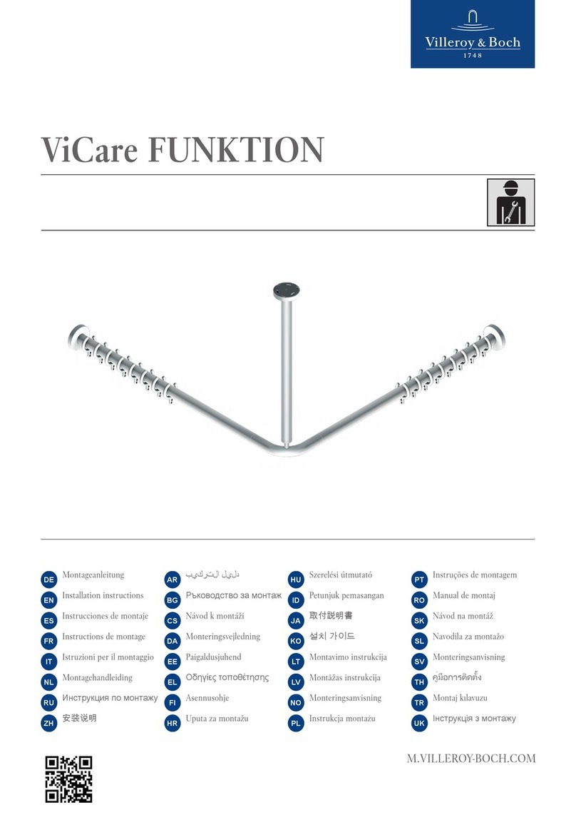 Villeroy & Boch ViCare FUNKTION 92170568 installation instructions