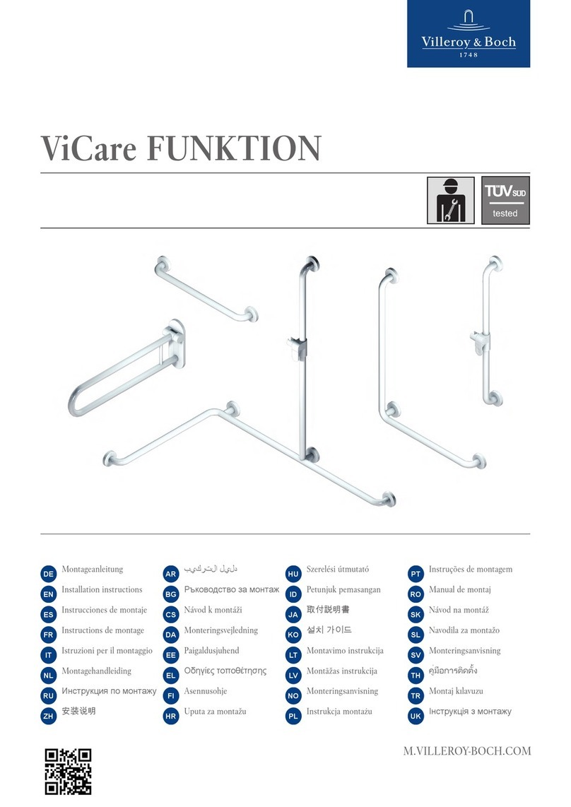 Villeroy & Boch ViCare FUNKTION 92172468 installation instructions