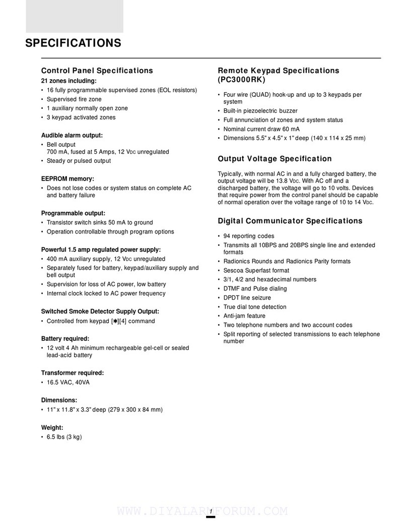 DSC PC3000 installation manual