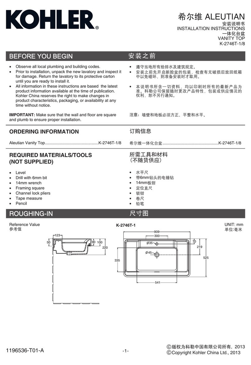Kohler K-2746T-1/8 User manual