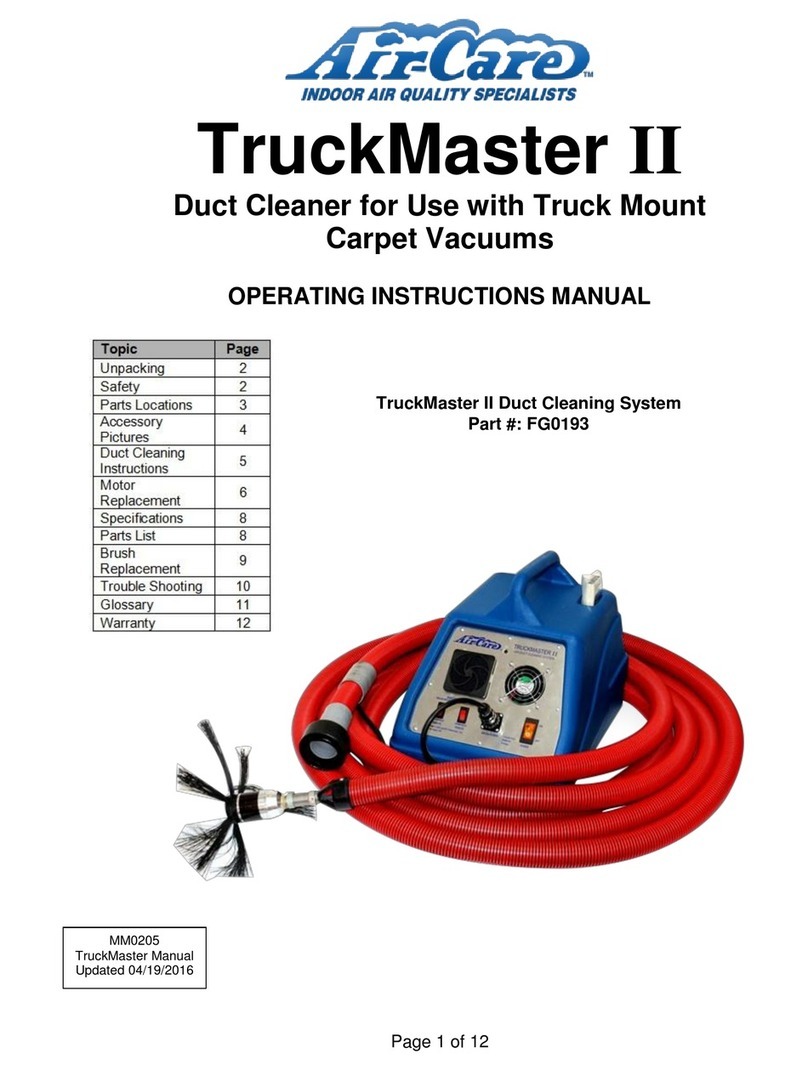 Aircare TruckMaster II Operating instructions manual