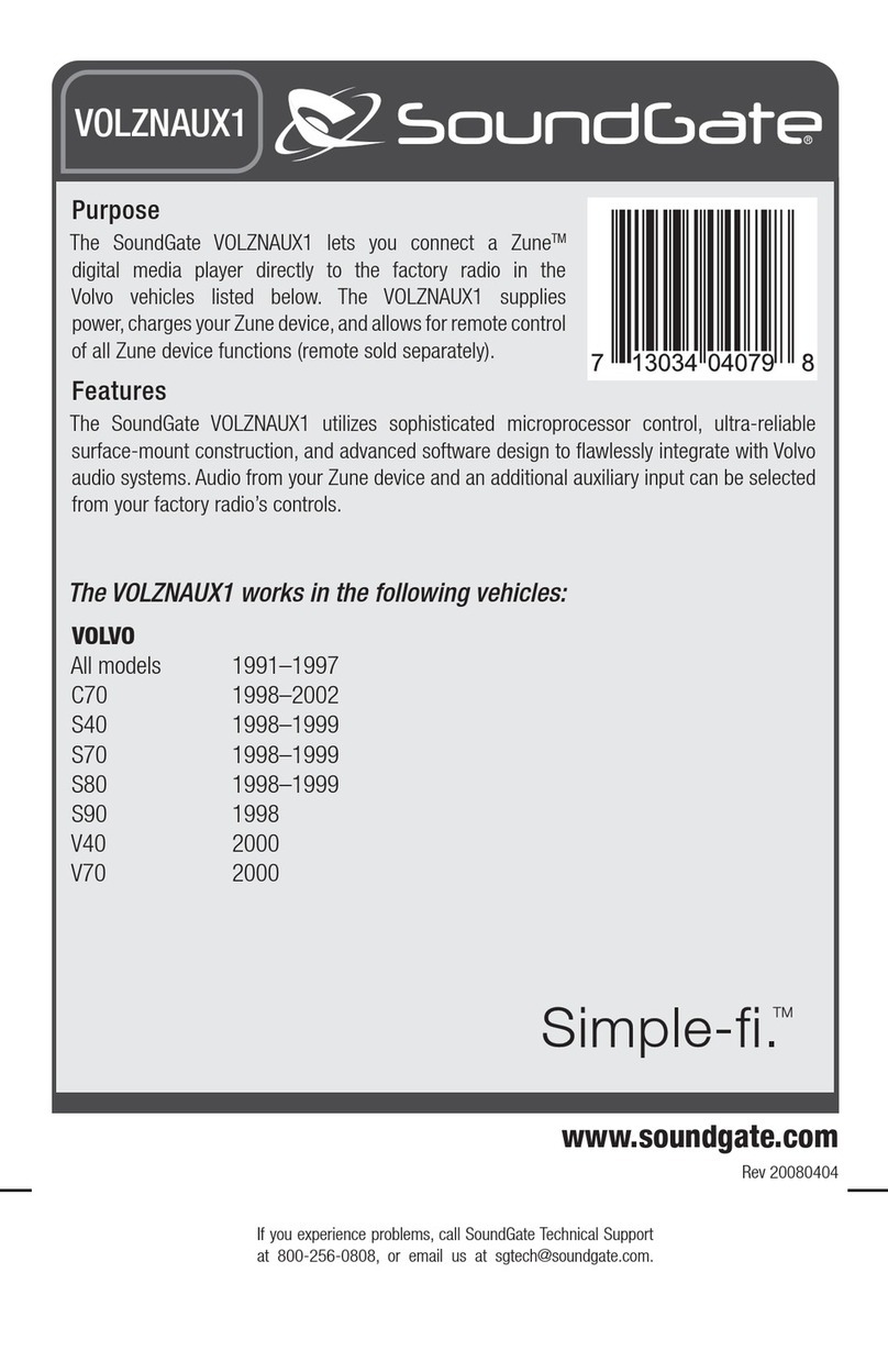 SoundGate Simple-fi VOLZNAUX1 manual