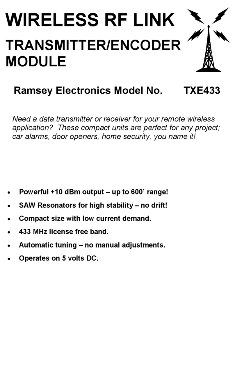 Ramsey Electronics TXE433 User manual
