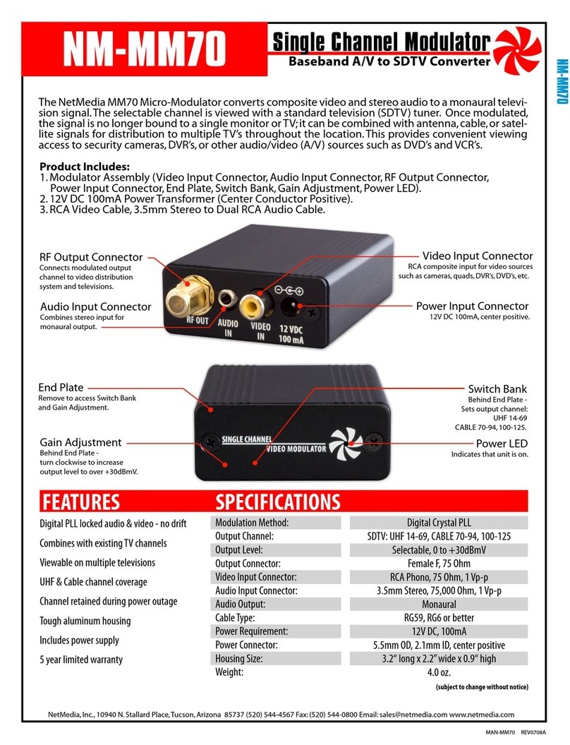 Net Media NM-MM70 quick start guide