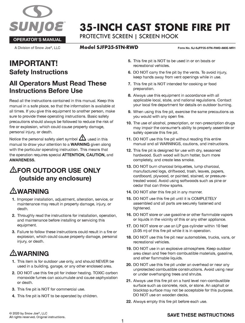 SNOWJOE SUNJOE SJFP35-STN-RWD User manual