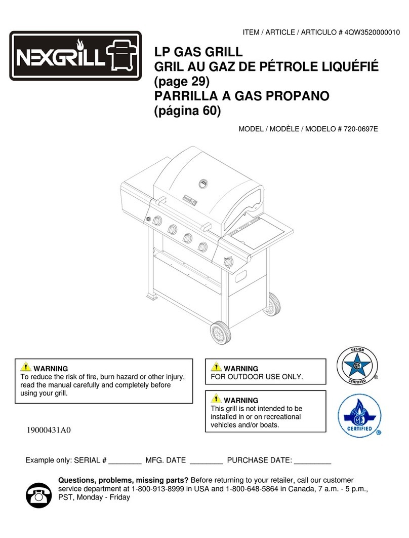 Nexgrill 4QW3520000010 manual