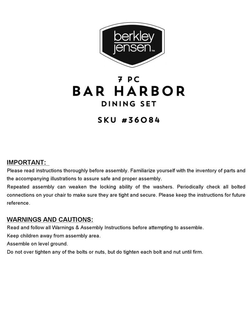 Berkley Jensen BAR HARBOR 36084 Assembly instructions