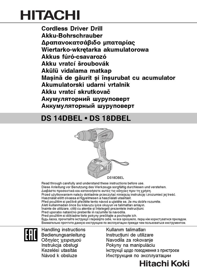 Hitachi Koki DS 14DBEL User manual