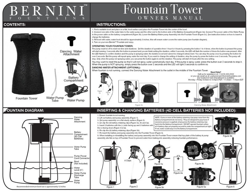 Bernini Fountain Tower User manual Bernini Fountain Tower User manual